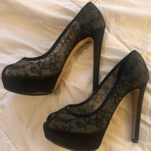 Christian Dior peep toe pumps